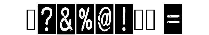 Block Army Regular Font OTHER CHARS