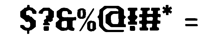 Block Based Font OTHER CHARS