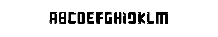 Block Bubble Font UPPERCASE