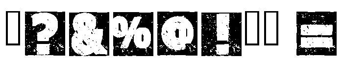 Block Grunge Regular Font OTHER CHARS