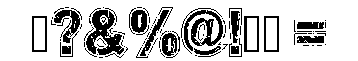 Block Retro Regular Font OTHER CHARS