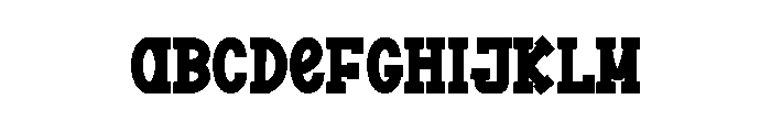 Block Vintage Font UPPERCASE