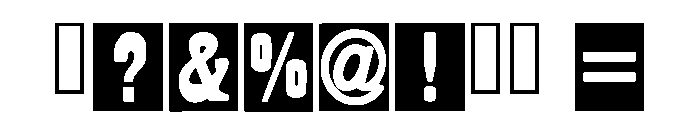 Block Western Regular Font OTHER CHARS