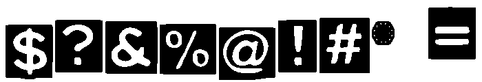 Blocked Font OTHER CHARS