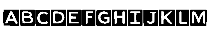 Blocked Font UPPERCASE