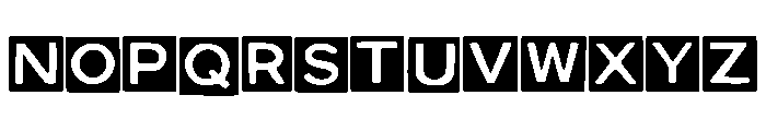 Blocked Font UPPERCASE
