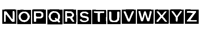 Blocked Font LOWERCASE