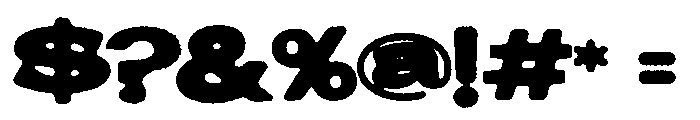 Blockpaper Expanded Font OTHER CHARS