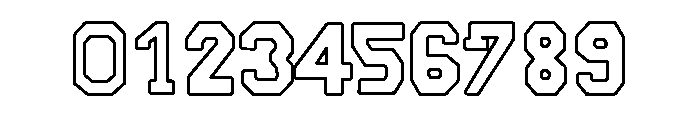 Blocksmith Outline Font OTHER CHARS