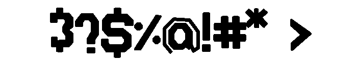 Blocksmith Outline Font OTHER CHARS