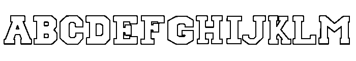 Blocksmith Outline Font UPPERCASE