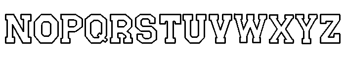 Blocksmith Outline Font UPPERCASE