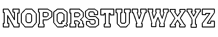 Blocksmith Outline Font LOWERCASE