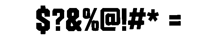 Blockstrike Font OTHER CHARS