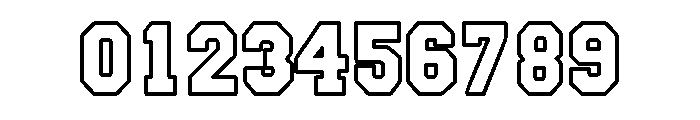 Blockton Outline Font OTHER CHARS