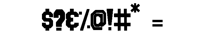 Blockton Outline Font OTHER CHARS