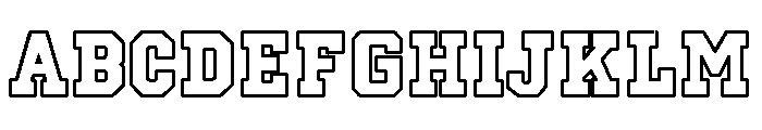 Blockton Outline Font UPPERCASE