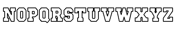 Blockton Outline Font UPPERCASE
