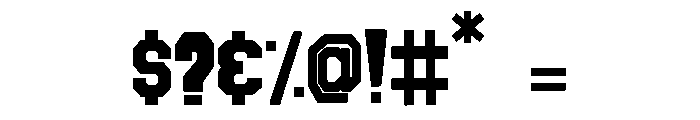 Blockton Stacked Font OTHER CHARS