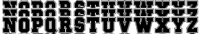 Blockton Stacked Font LOWERCASE