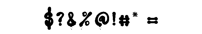 Blood Ghost Font OTHER CHARS