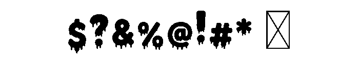 Blood Melt Bold Font OTHER CHARS