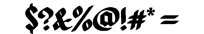 Blood Oath Font OTHER CHARS