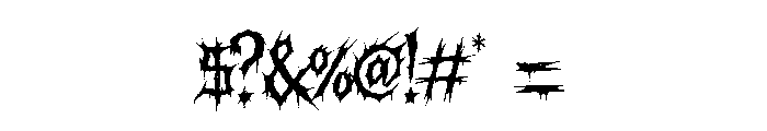 BloodThroneGothic Font OTHER CHARS