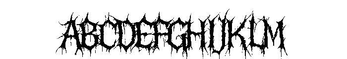 BloodThroneGothic Font UPPERCASE