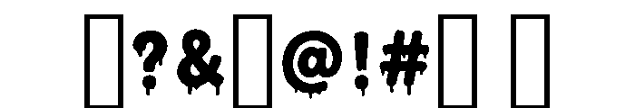 Bloodarama Regular Font OTHER CHARS
