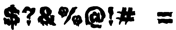 Bloodmelt Font OTHER CHARS