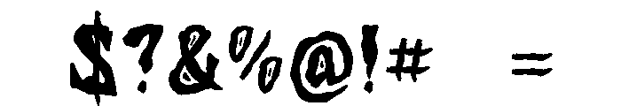 Bloodslash Font OTHER CHARS