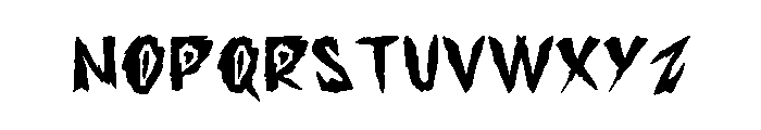 Bloodslash Font LOWERCASE