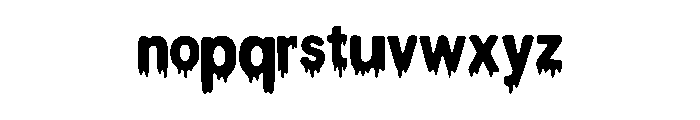 Bloody Drip Regular Font LOWERCASE