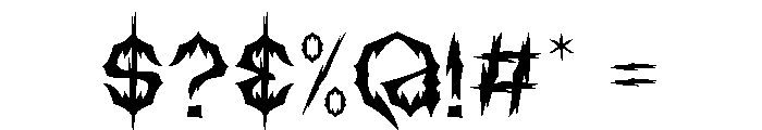Bloody Grave Font OTHER CHARS