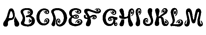 Bloom Swirl Regular Font UPPERCASE