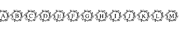 Bloom Wreath Monogram Font UPPERCASE