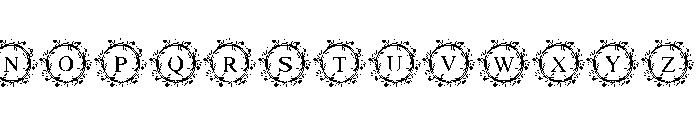 Bloom Wreath Monogram Font UPPERCASE