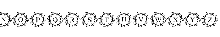 Bloom Wreath Monogram Font LOWERCASE