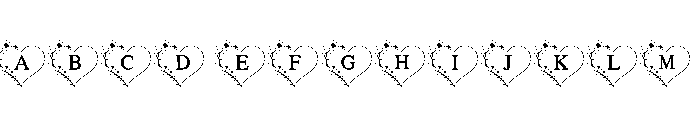 Blooming Heart Initials Font UPPERCASE