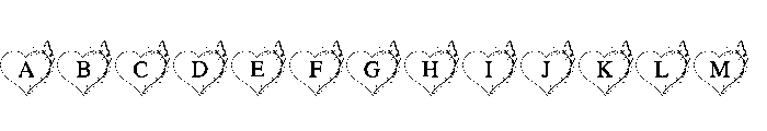 Blooming Heart Initials FONT