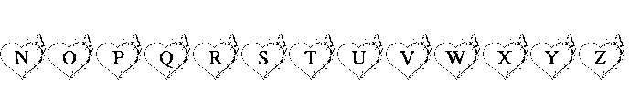 Blooming Heart Initials Font LOWERCASE