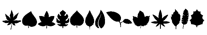 Blooming Leaves Font LOWERCASE