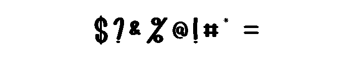 Blooming Minimalist Font OTHER CHARS