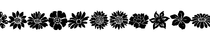 Blooming flowers Sticking FONT