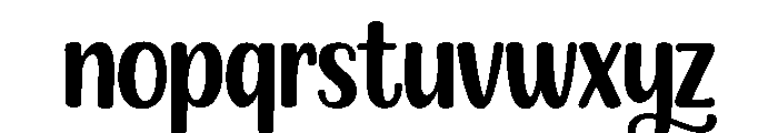 Bloomsy Font LOWERCASE