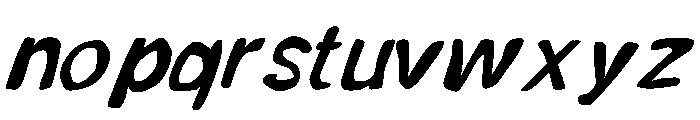 Bloopi Italic Font LOWERCASE