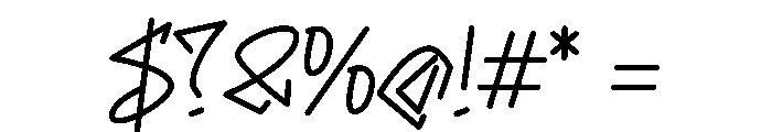 BloqkRaw-Regular Font OTHER CHARS