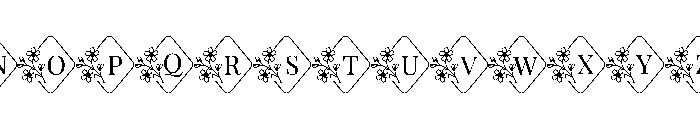 Blossom Floral Monogram Suse Rg Font UPPERCASE