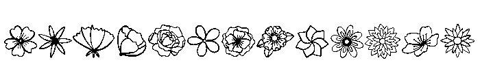 Blossom Floral Set FONT